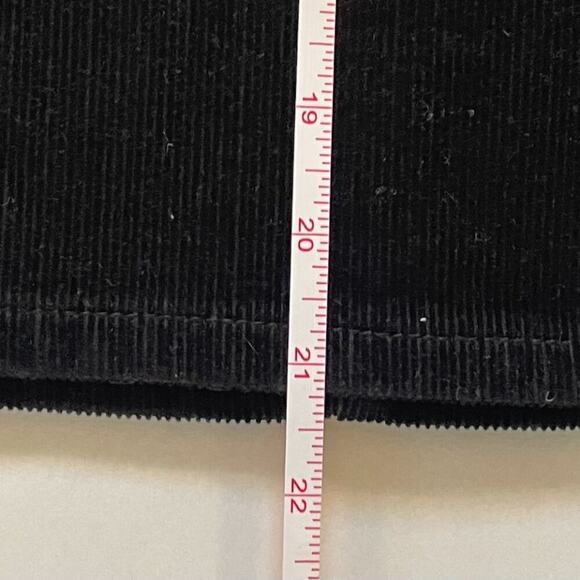 Ann Taylor Black Corduroy A Line Skirt, Front Button Pockets, Preppy, Size 8 - Picture 9 of 9